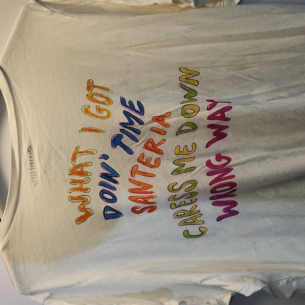 Sublime very big tee shirt size 4 XL white with bright colors mushroom face - Picture 6 of 7